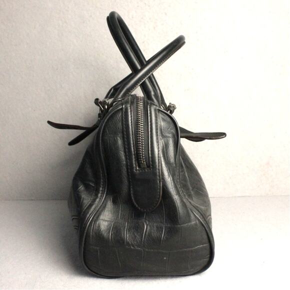 Y2K L.A.M.B Gwen Stefani Leather Croc Pattern Luxury Designer Handbag - Picture 3 of 16